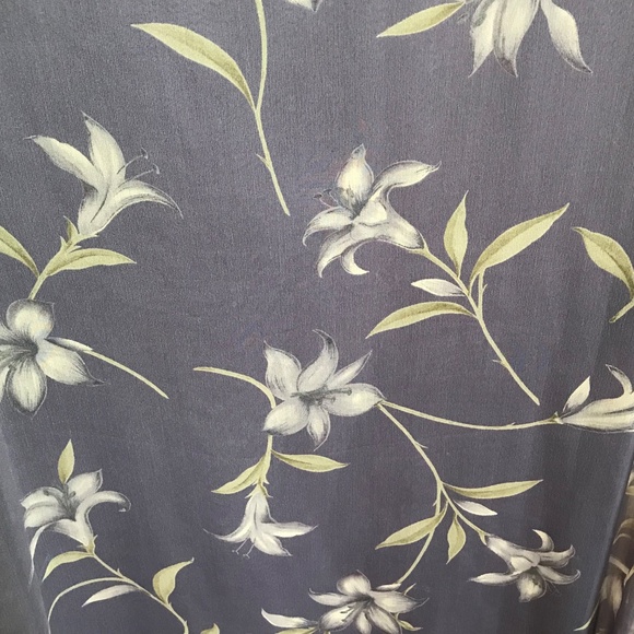 CHARTER CLUB Floral Maxi Dress Purple Sheer Short Sleeve Women’s Plus Size 20 2X - Picture 4 of 16